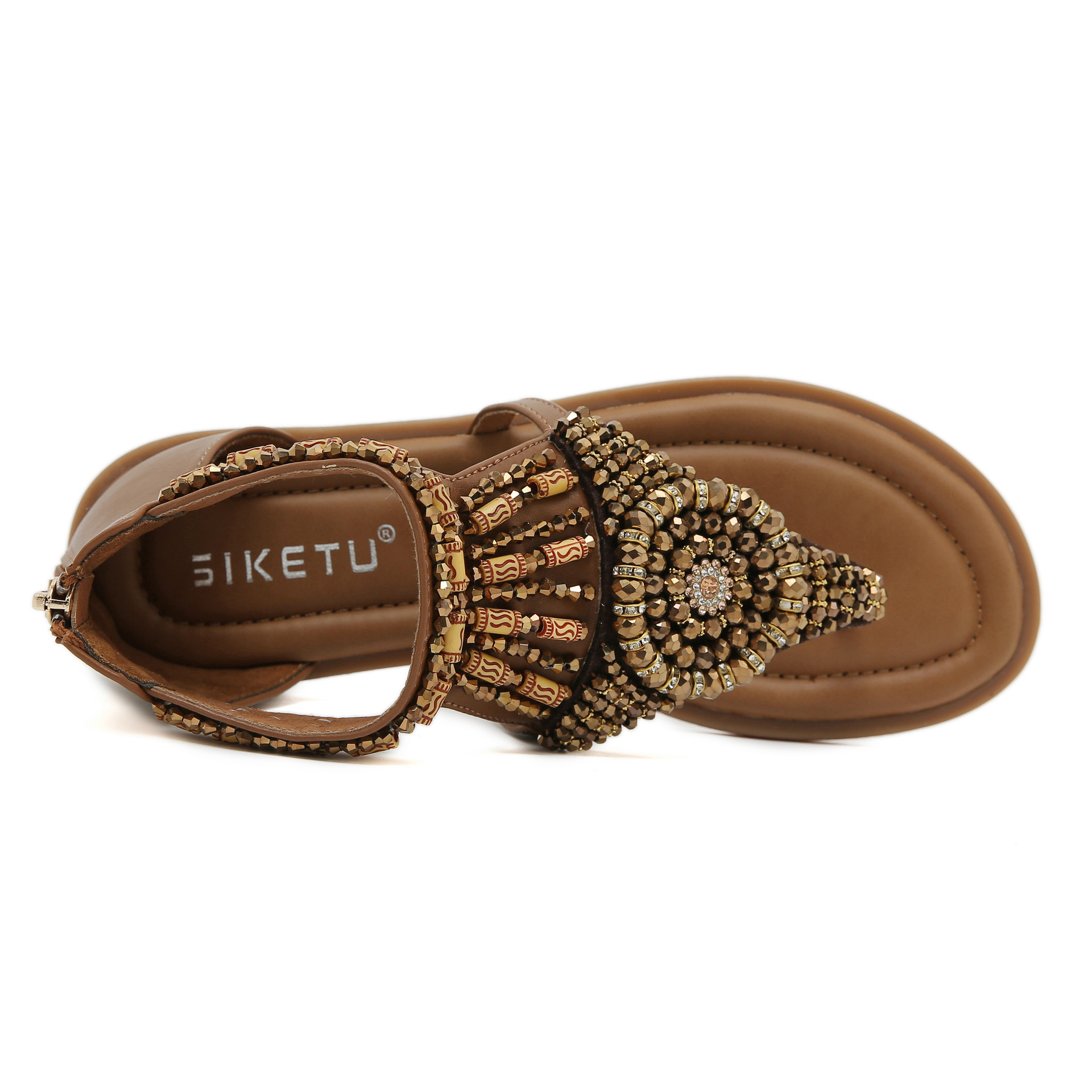 2025 verano nuevo estilo europeo y americano de moda versátil tacones de diamante sandalias romanas