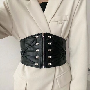 W 12021 Elastic Wide Belt for Dresses �b����� �羳�W��