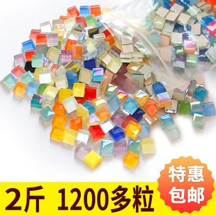 Mosaic tile small exterior wall sells 1200 1kg 1cm DIY small crystal patch handmade material