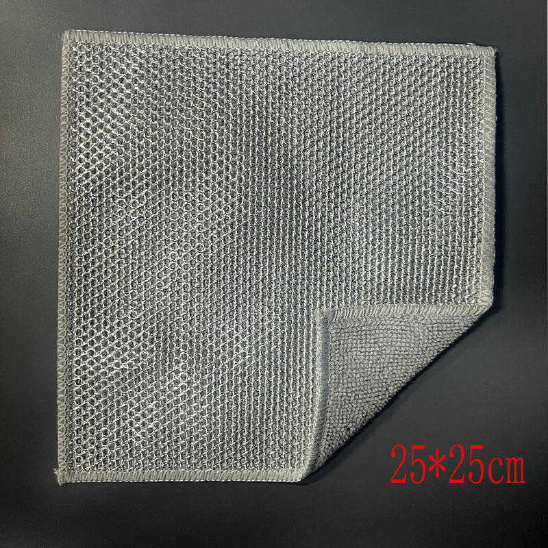 폴리에스터 브로케이드 싱글 + 실버 와이어 걸레	25*25cm 회색 알몸 조각