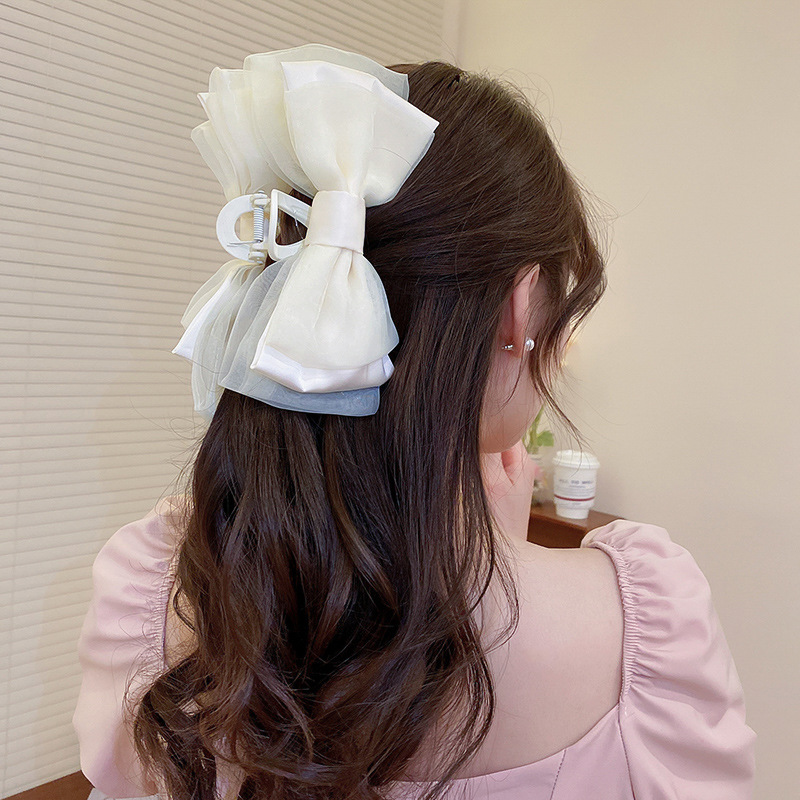 Women's Sweet Bow Knot Arylic Alloy Cloth Hair Clip Hair Claws display picture 11