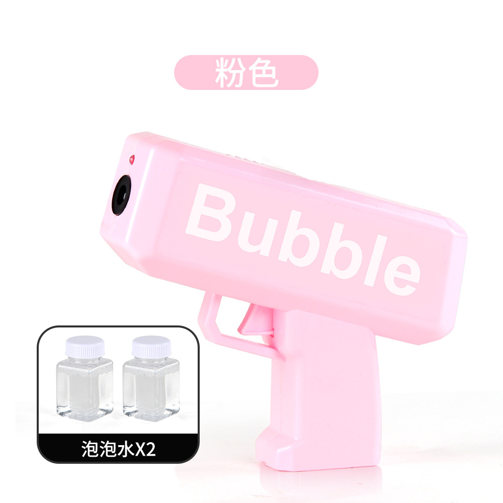 Juguetes de mano para niños pistola de burbujas acústica y óptica eléctrica juguetes de burbujas automáticas de color juguetes de máquina de burbujas indoor y al aire libre