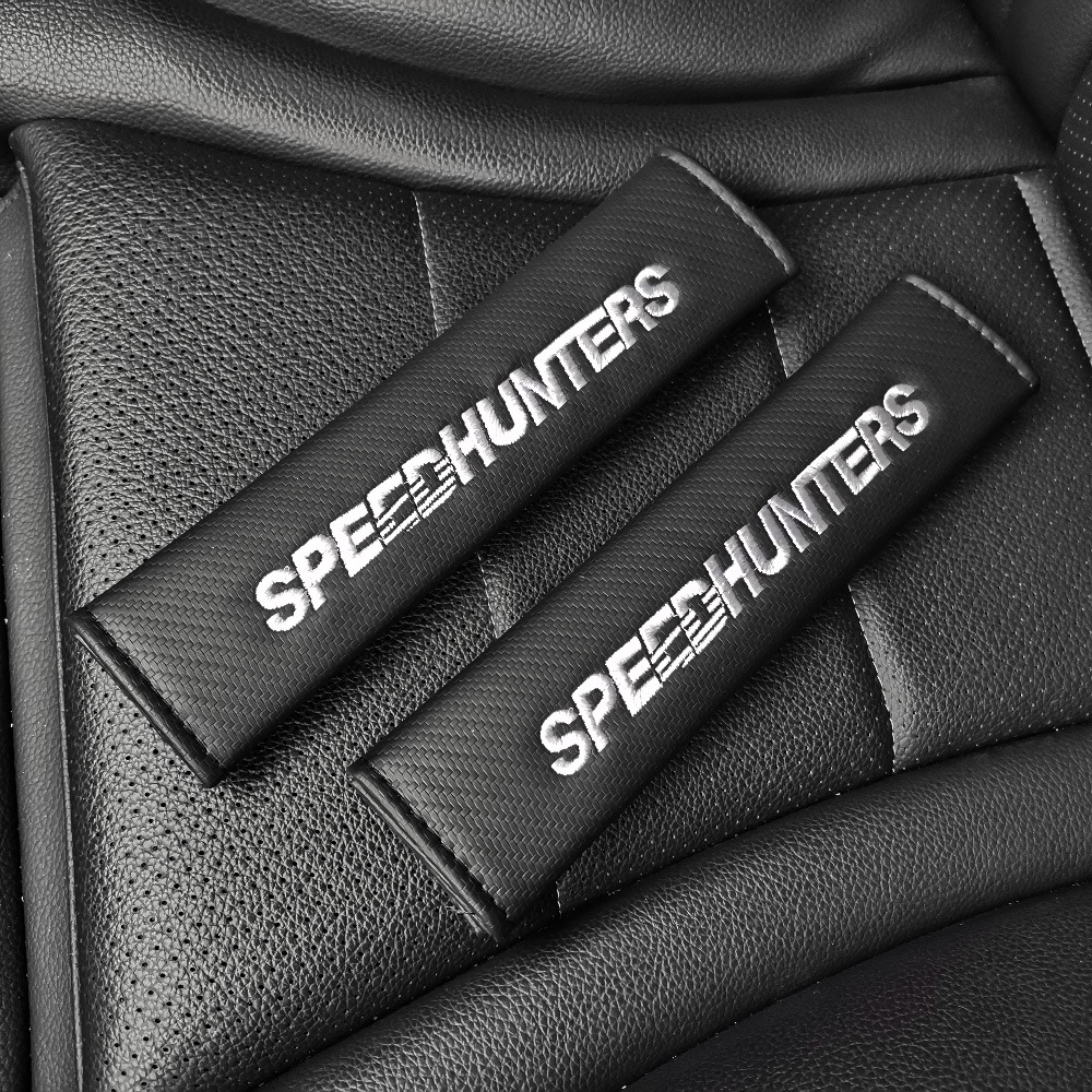 Practical Car Seat Belt Shoulder Pads Pu Leather Carbon Fiber Breathable Comfortable Seat Belt Protector Cross-Border Hot Sale