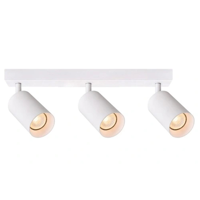 Los focos led de techo de dos extremos, tres cabezas y cuatro cabezas pueden reemplazar la fuente de luz para ajustar el ángulo de la lámpara de pista GU10 de la tienda de ropa