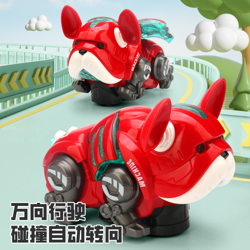 Nuevo truco eléctrico de rotación robot perro Universal música iluminación mecánica perro violento perro de juguete eléctrico al por mayor