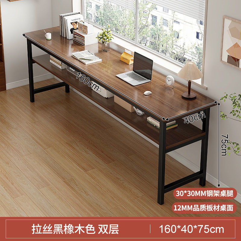 Escritorio para niñas dormitorio casero tabla larga tabla rectangular contra la pared tabla estrecha mesa de trabajo escritorio de computadora simple casa de alquiler image 46