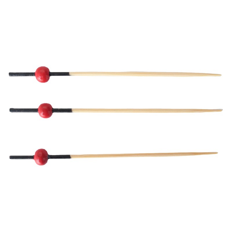 Brochetas de Bambú Desechables 100 Piezas de Bambú Desechable para Cócteles y Postres