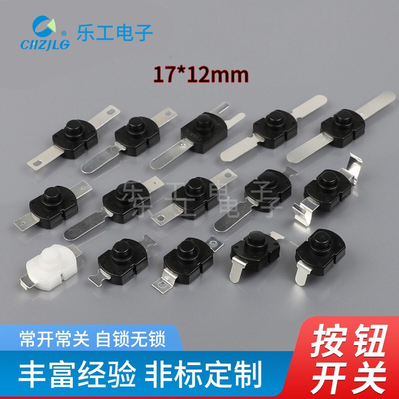 Strong Light Flashlight Switch Button Switch Lg-22H Two-Pin Smd Self-Locking Non-Locking Metal Button Power Switch