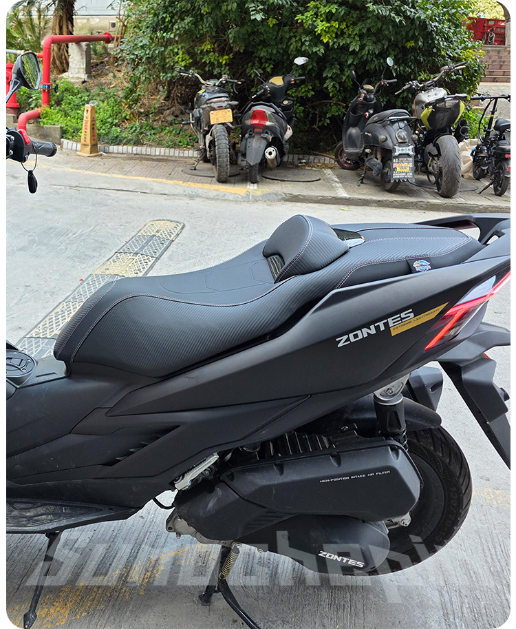 Suitable for Zontes 150X Motorcycle Leather Seat Cushion Assembly to Lower Seat Height, Seat Latex Lumbar Support Modification Parts