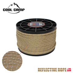 Khaki high-density tent rope outdoor camping high-strength reflective camping rope canopy windproof rope parachute rope drawstring