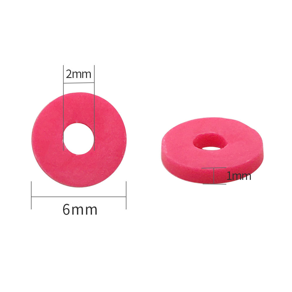 1 Set Diameter 6 Mm Hole 2~2.9mm Soft Clay Solid Color Beads display picture 9