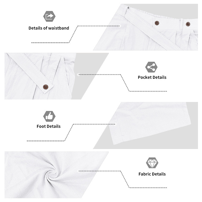 Men's Linen Blend Short Sleeve Shirt And Pants Set Breathable Casual Summer Outfit Comfortable Relaxed Fit_viptrois.com