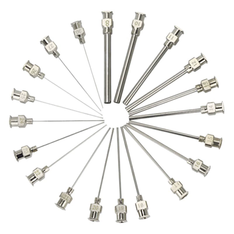 Игла для дозирующего аппарата из нержавеющей стали 1.5inch с плоским концом, прецизионная, 38 мм