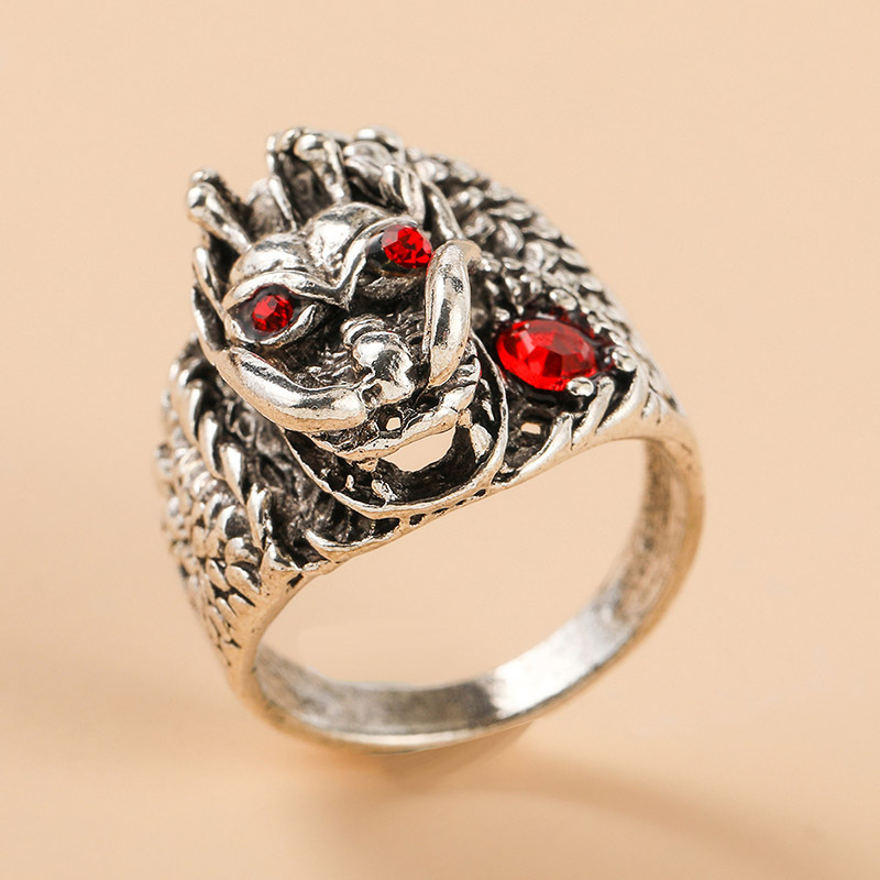 Fashion Dragon Alloy Plating Rhinestones Rings display picture 2