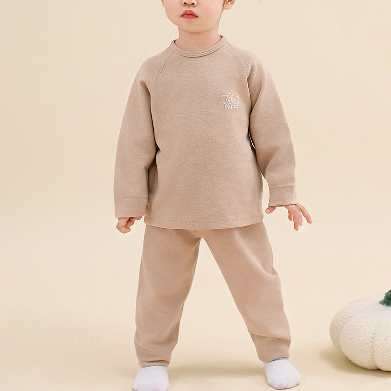 Paquete de ropa interior para bebés otoño y invierno para niños caliente base pijama dividido para niños y niñas abrigos de bebé pantalones de otoño