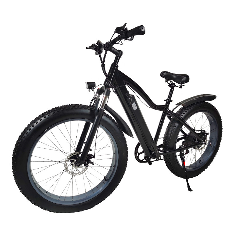 Snow Electric Bicycle with Fat Tires, 26inch Lithium Battery Electric Bicycle, Power-Assisted Snow Electric Vehicle with Fat Tires