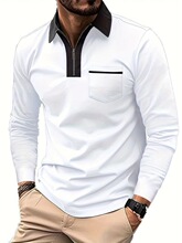 A 35639 Semi Zip Polo Shirt Men ������Polo�� ŷ���羳