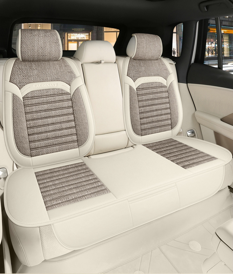 26-Year-Old Brand New Health-Preserving Buckwheat Lavender-Filled Linen Universal Car Seat Cushion Cover for All Seasons International Platform