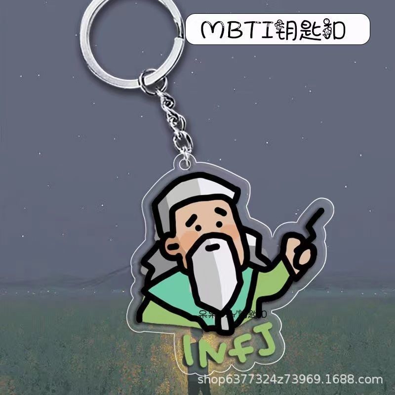 MBTI16 personalidad mochila colgante llavero acrílico accesorios periféricos regalos de dibujos animados adornos divertidos