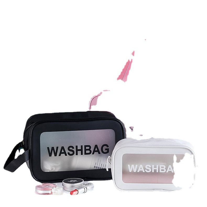PVC esmerilado bolsa de cosméticos bolsa de almacenamiento bolsa de lavado impermeable portátil de viaje de tres piezas conjunto