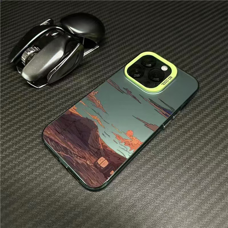Nueva puesta de sol para iPhone 16 funda para teléfono móvil Apple 15promax/14 anti-caída 13pro12 Europa y América 11xr