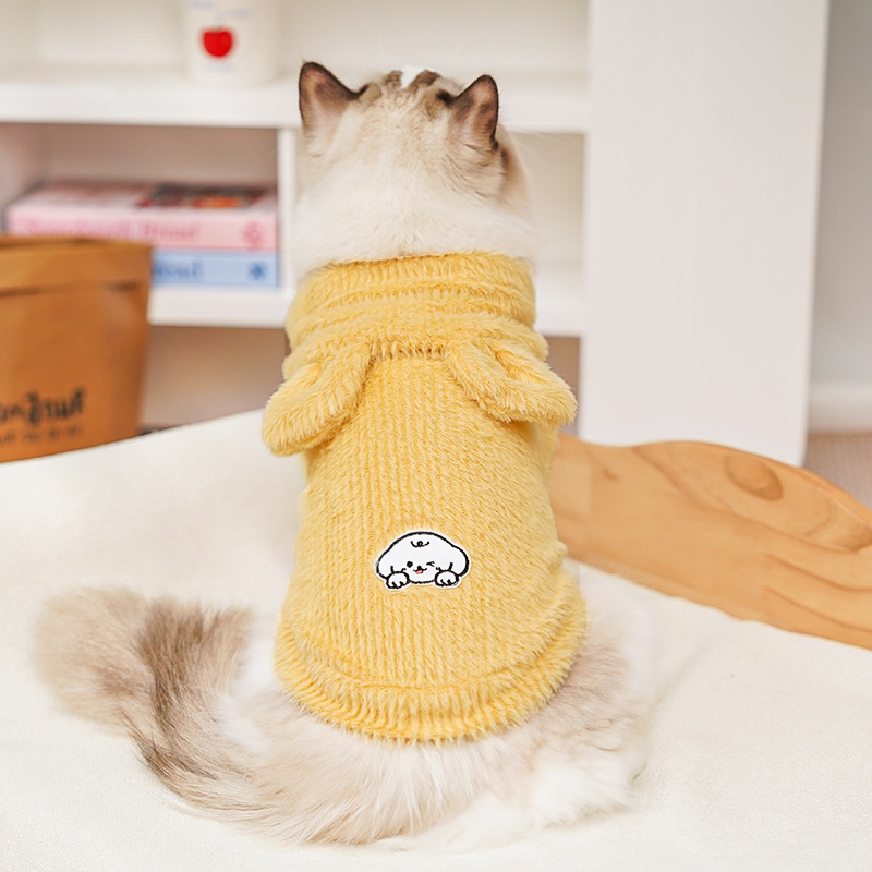秋冬宠物仿貂绒猫咪狗狗衣服饰用品连帽马甲背心泰迪比熊柯基法斗|undefined
