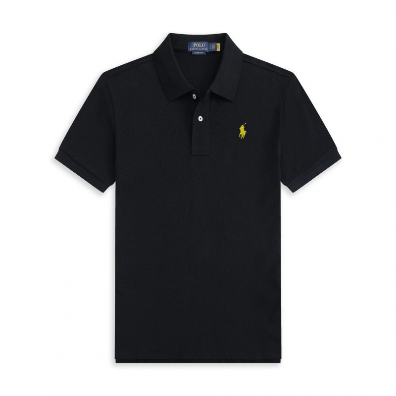 Men's Short-Sleeve European Size Ralph Lauren Embroidered T-Shirt Polo Shirt with Turn-Down Collar and Small Horse Logo Polo Shirt Ralph Lauren