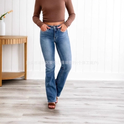 Foreign Trade American Trendy New Summer Washed Wide-Leg Jeans Unisex Faded Drape Loose Straight Pants