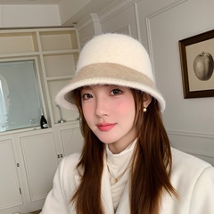 秋冬季韩版纯色针织包头帽百搭慵懒风套头帽子女显脸小护耳堆堆帽