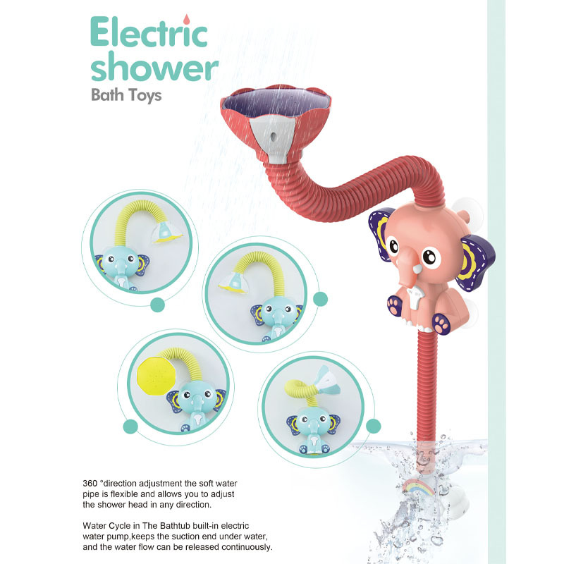 Elefante nube ducha eléctrica pequeño champú niños natación jugar bebé baño juguetes