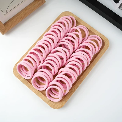 Seamless Headline Rope Hair Ring Saç üçün rezinlər - pink-100-sticks-opp-bag