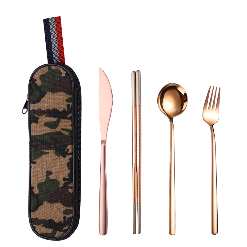 군사 색상 4 조각 로즈 골드