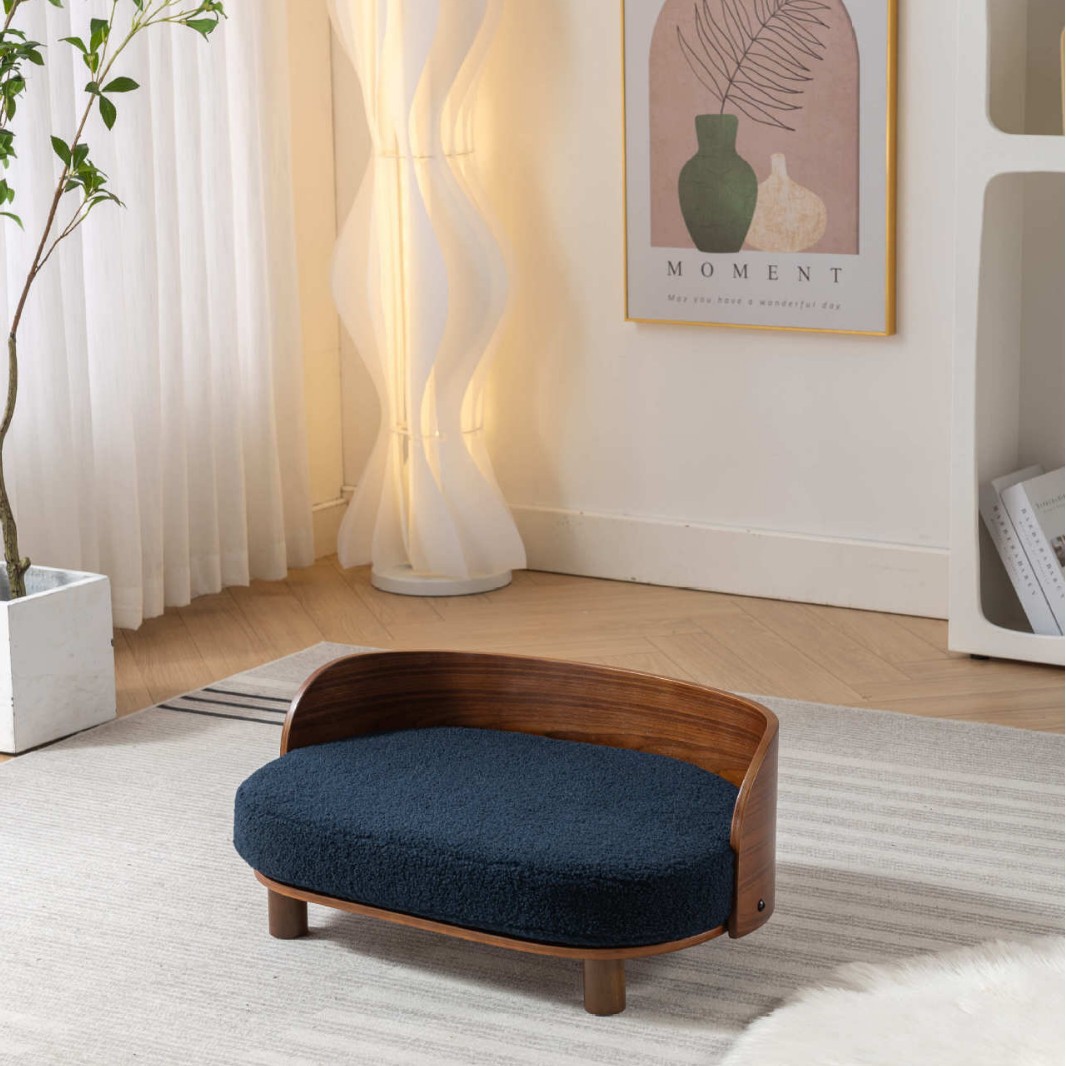Inventario de madera para gatos cama de doble capa cama de madera maciza pequeña cama de perros grandes y medianos cama de mascotas gato nido