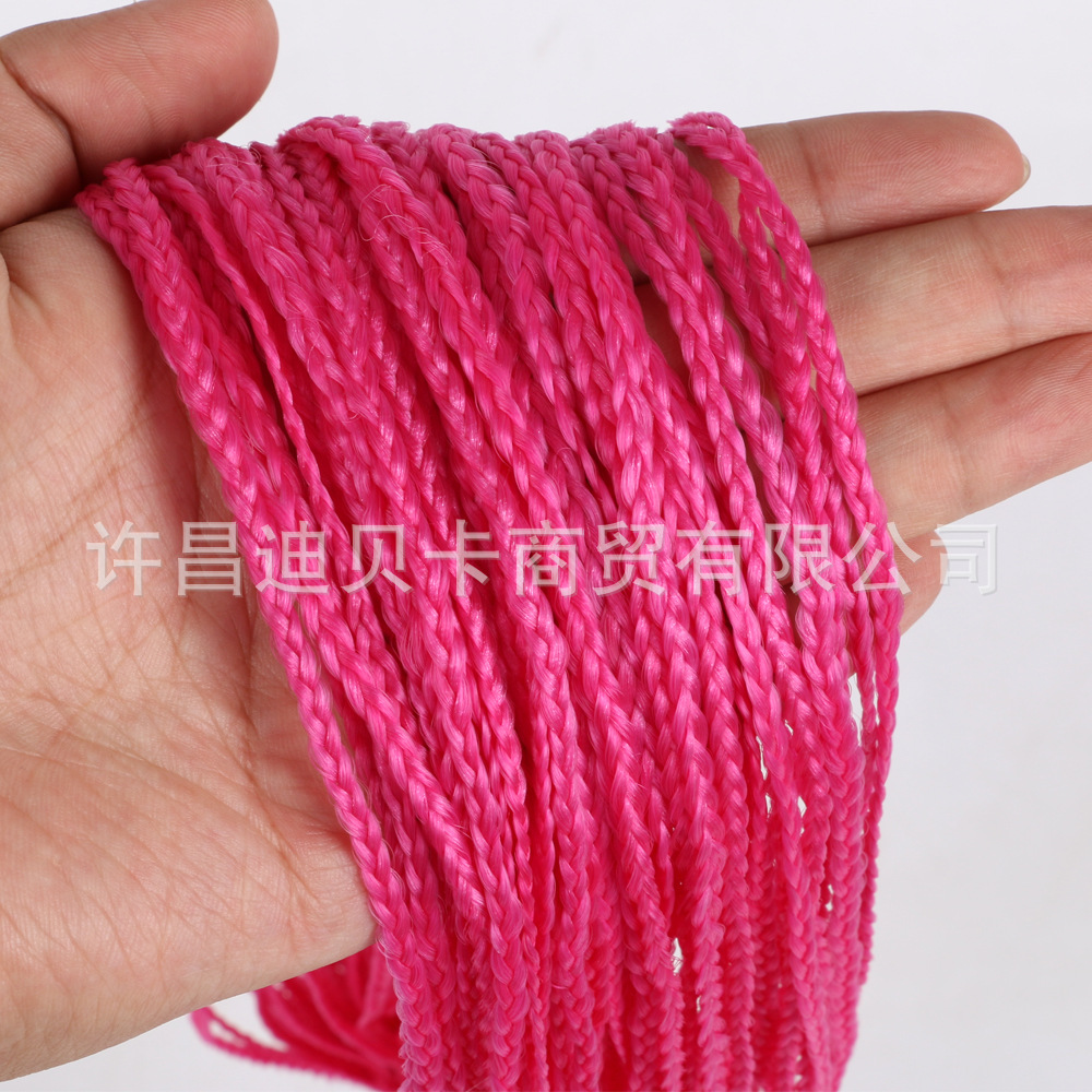 Europa y los Estados Unidos transfronterizos delgados trenzas de tres hebras zizi recto zizi rollo trenzas crochet caja trenzas ganchillo peluca