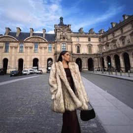 亚马逊速卖通2025秋冬欧美外贸街头中长款人造毛皮草外套狐狸毛