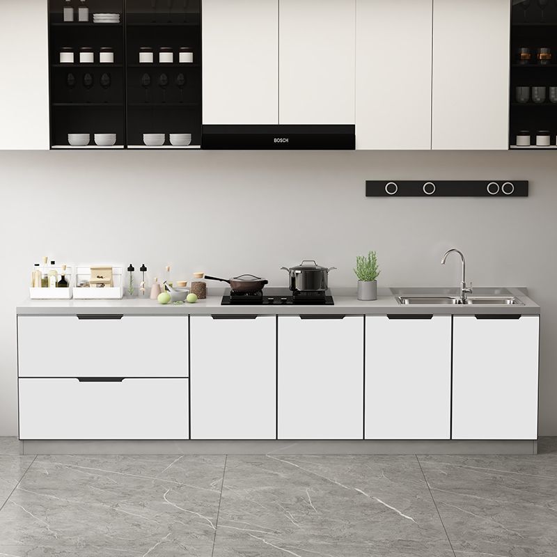 Stainless Steel Cabinet Stove Cabinet Integrated Simple Economical Rental Storage Cabinet Cupboard Sink Cabinet Home Kitchen Cabinet