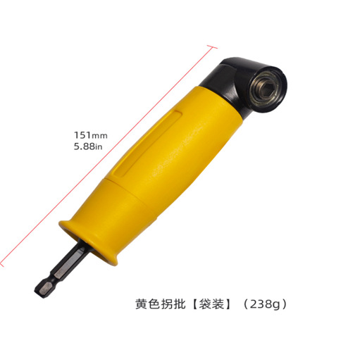 Esquina de cabezal de lote de 105 grados, tornillo de giro en ángulo recto, chal, venta directa de fábrica, mango hexagonal, taladro eléctrico, lote de giro