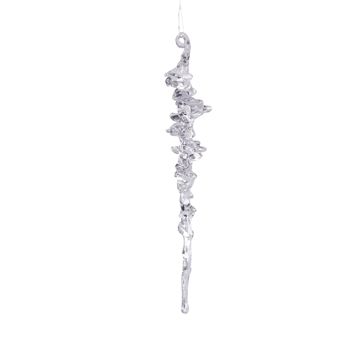 Productos navideños transfronterizos colgantes de hielo transparentes colgantes de hielo decoración de árbol de Navidad colgantes de rosca colgantes