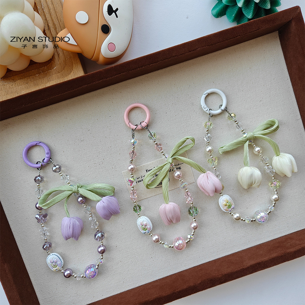 Fashionable elegant mobile phone pearl