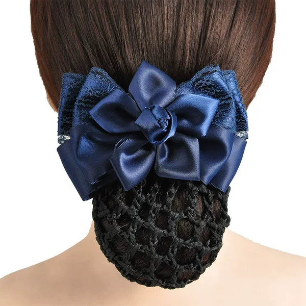 Lace Net Pocket Headwear Female Solid Color Flower Professional Hotel Bank Attendant Hair Accessories Work Hair All-match Headwear