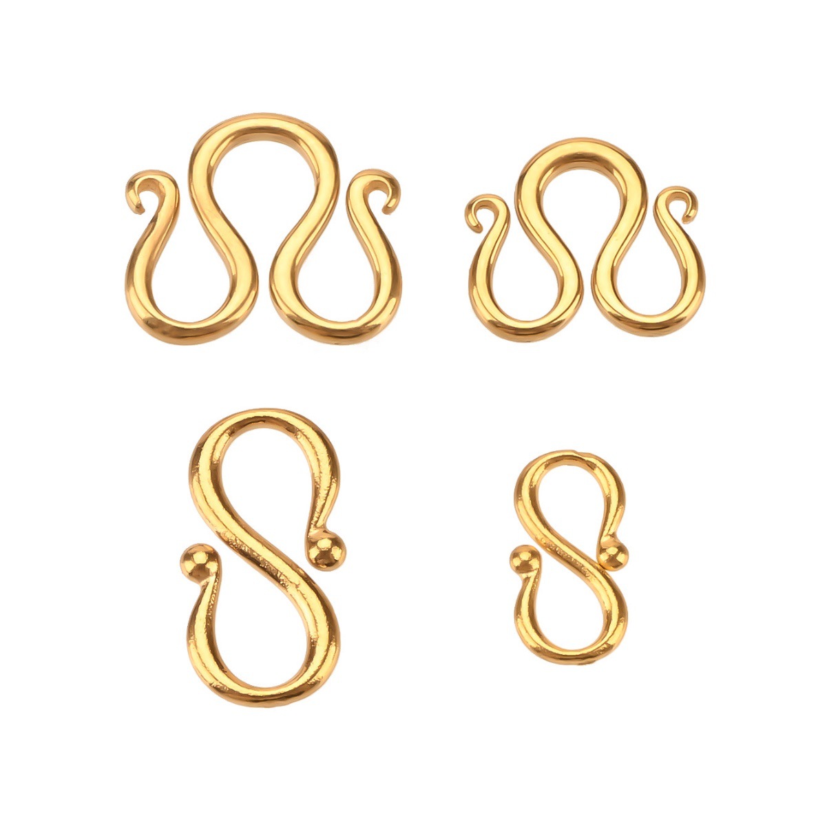 Stainless Steel Vacuum Color-Preserving m Buckle S Buckle W Buckle Bracelet Necklace Finishing Connector Handmade DIY Jewelry Material Accessories