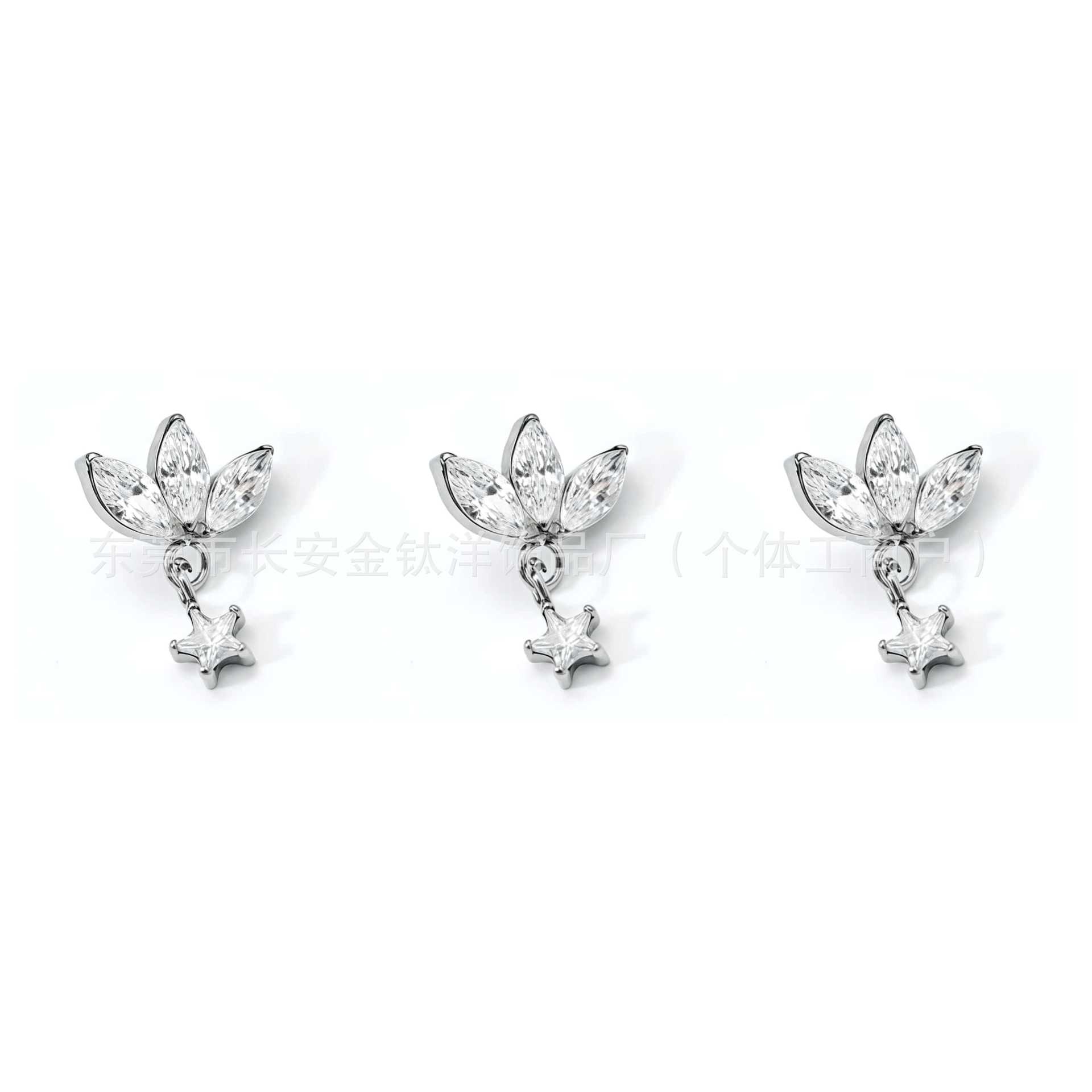 Labret piercing jewelry detail image