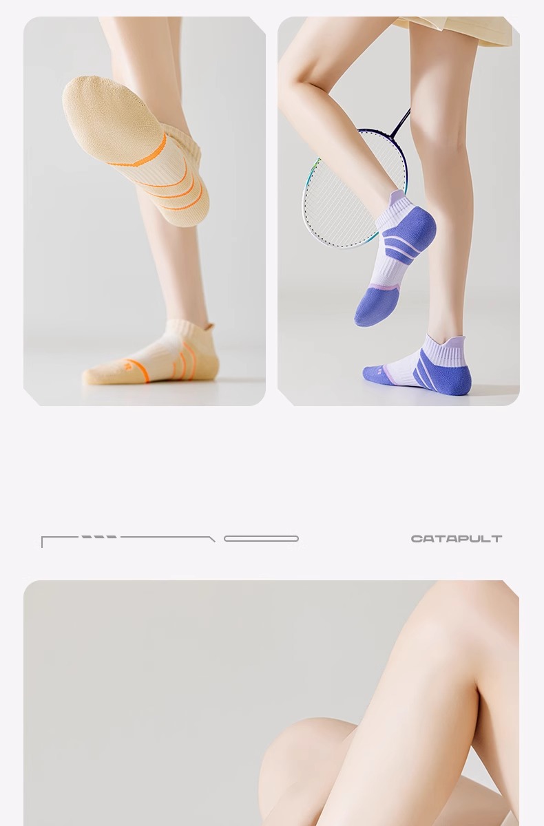 Women's Professional Running Socks Short Style For Spring/Summer Outdoor Marathon Badminton Terry Cloth Bottom Anti Chafing_desvips.com