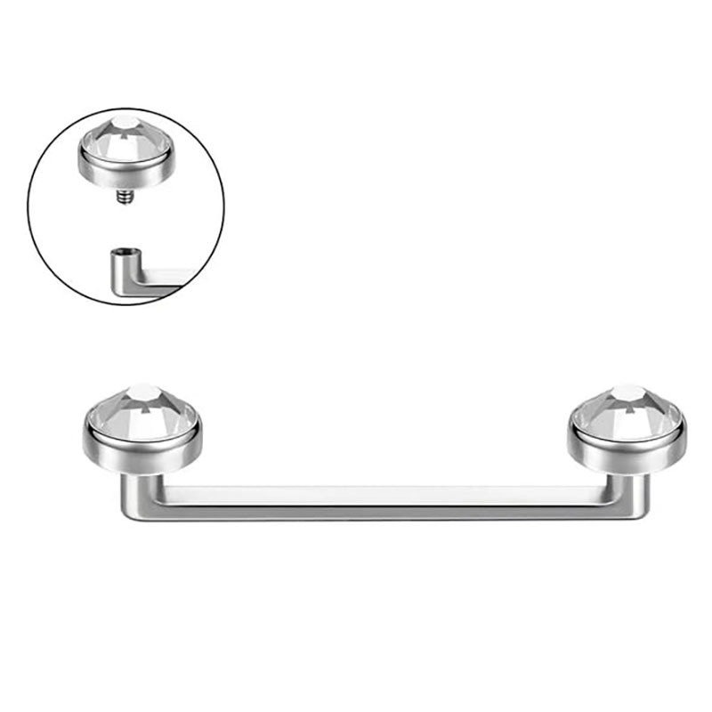 F136チタンg 23内歯直角ロッド長埋め釘5a双頭植皮釘人体穿刺皮下移植鎖骨釘