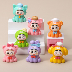 彩色絵迪迪小新樹脂アニメ部品携帯チェーンdiy手作り材料装飾品部品デスクトップ装飾品