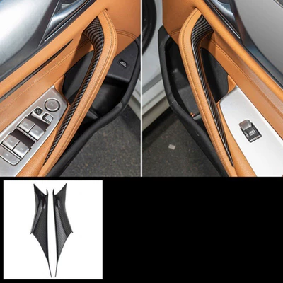 door handle 525li 530li cross-border | Armrest, handle, handle - carbon-fiber-pattern-2018-2023-5-series-inner-door-handle-cover-2-pieces-for-rear-doors