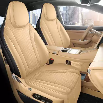 Suitable for the 2026 New Model Zhijie R7, All-Season Universal Full-Coverage Car Seat Cover and Cushion Set (Modelə uyğun (Original) oturacaq örtükləri) - amber-brown-standard-edition-remarks-on-model-year-rear-row-half-package