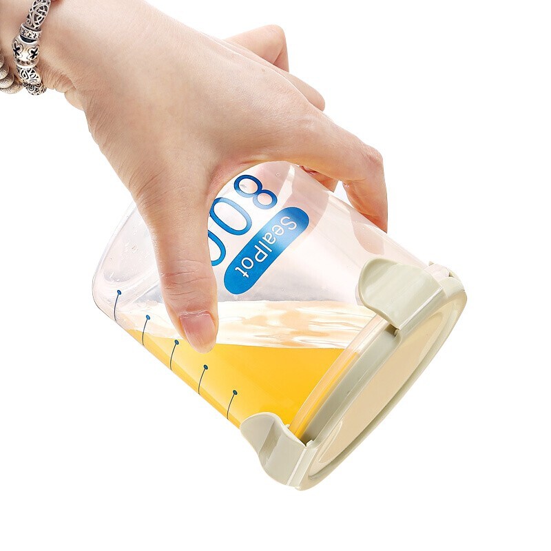 Cocina transparente conservación de alimentos sellado tarro de almacenamiento tarro con tapa granos de almacenamiento tarro snack caja de almacenamiento