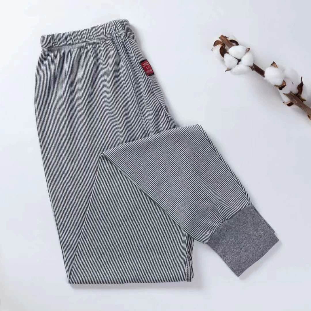 Мужские осенние и зимние осенние брюки теплые брюки с высокой талией плюс толстые брюки большого размера