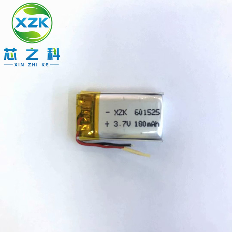 工厂批发601525聚合物锂电池 3.7V180MAH 蓝牙耳机激光笔智能穿戴